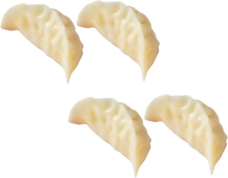 4Pcs Realistic Artificial Dumpling Models 5 5X2X2CM For Photography Props Kitchen Display - Image 1